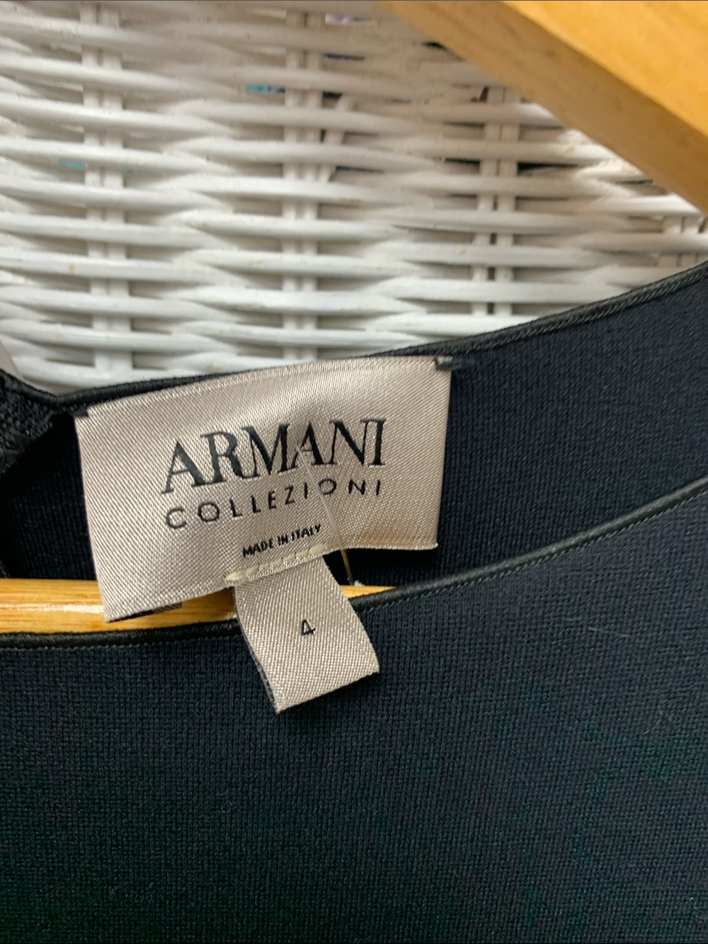Armani Collezioni Navy-Black Midi Dress with Twist Ring Detail - Picture 2 of 6